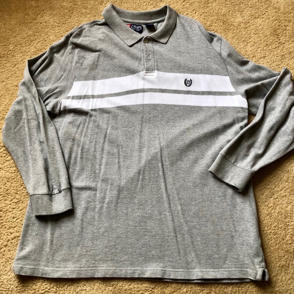 Grey Men's Like New Long Sleeve Tee